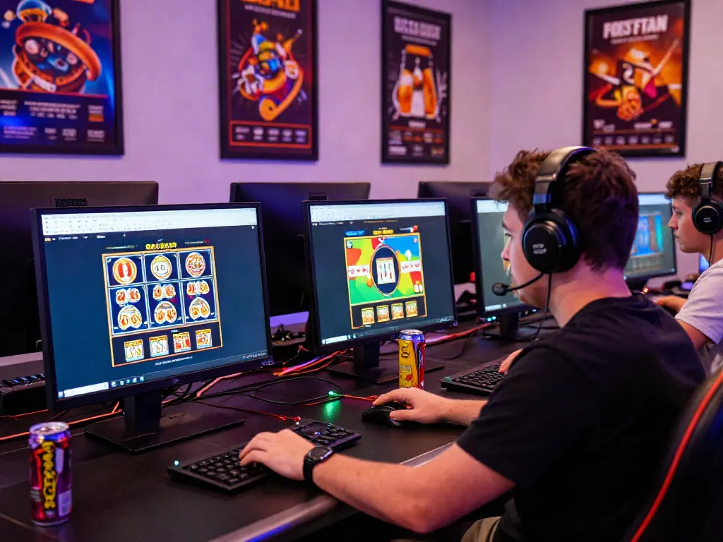 Player enjoying a non GamStop casino experience with vibrant gaming accessories.