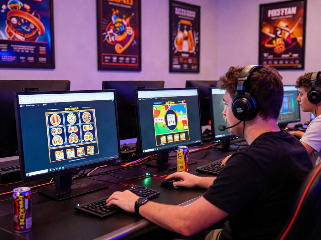 Player enjoying a non GamStop casino experience with vibrant gaming accessories.