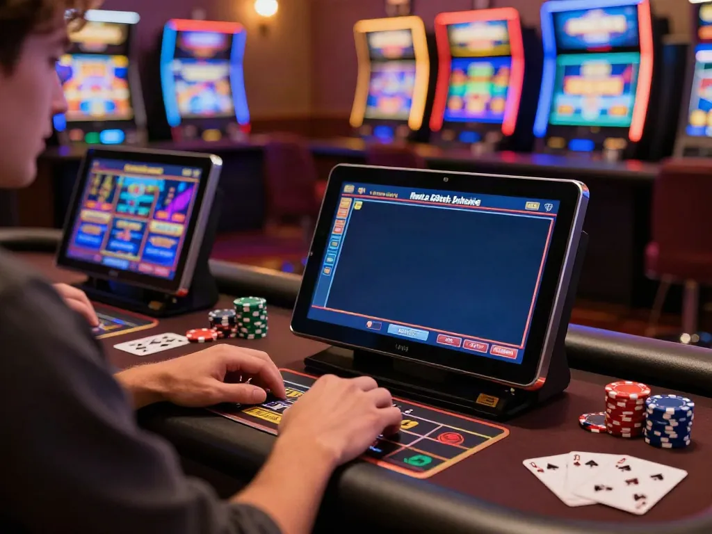 Enjoying non gamstop casino uk gaming experience with vibrant slot machines.