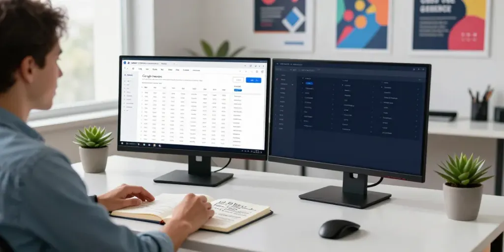 Digital marketing expert analyzing instant indexing strategies in a modern workspace.