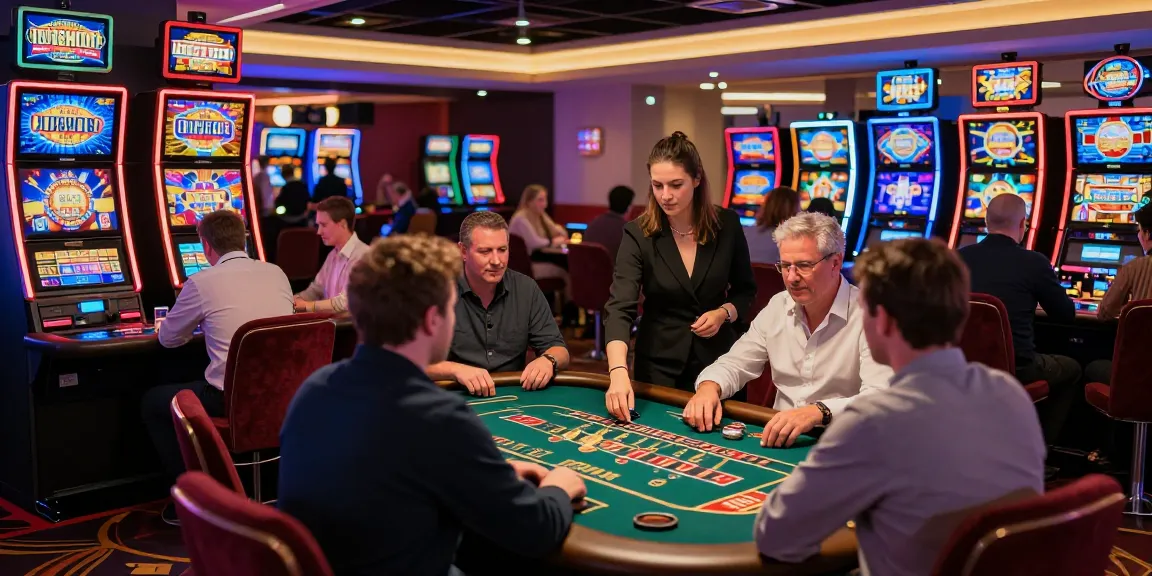 Exciting non gamstop casino UK scene with diverse players at vibrant tables.