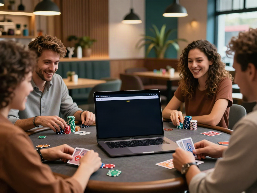 Engaged players exploring non Gamstop casino UK options on devices, enjoying the gaming experience.
