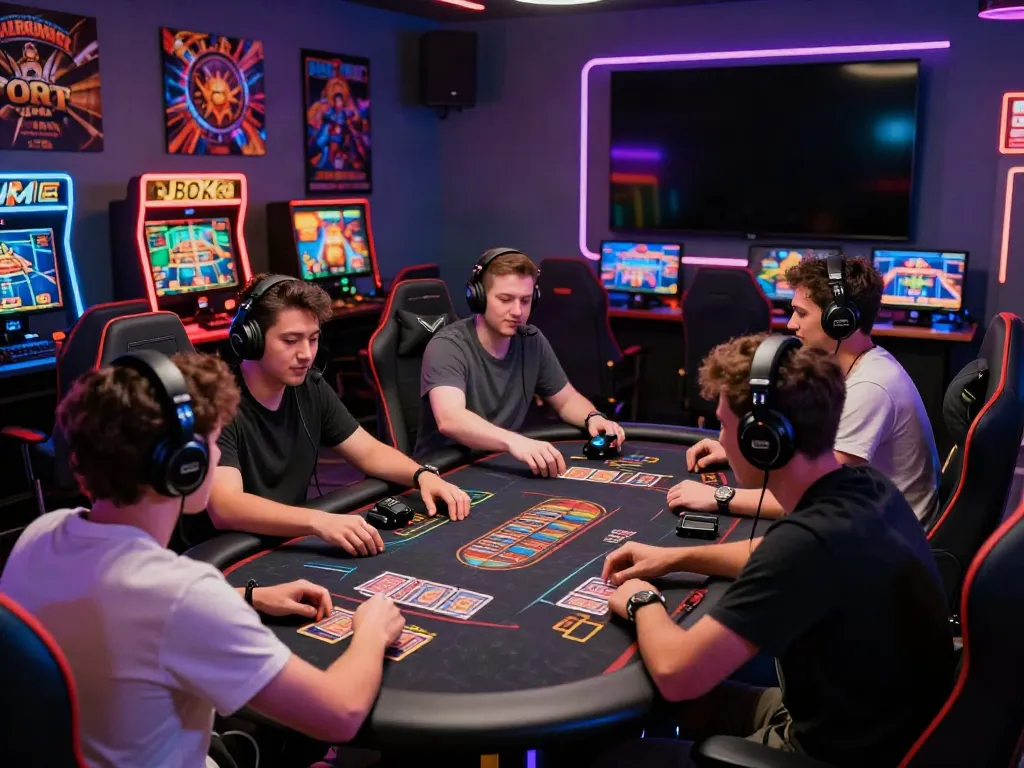 Players enjoying an interactive non gamstop casino uk experience with vibrant lights and engaging games.