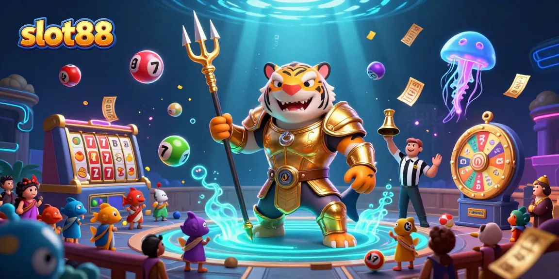 Spin and win with slot88's exciting underwater adventure featuring dynamic lottery and casino elements.