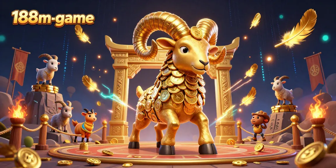 Experience thrilling action in 188m-game with a golden ram charging towards jackpot glory.